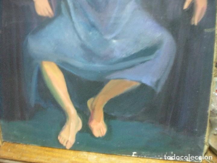 Arte: lienzo, sra de azul, 100x81cm - Foto 3