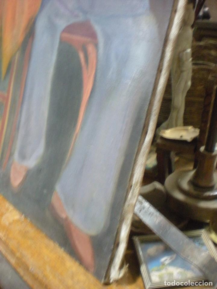 Arte: lienzo, estudiante leyendo, 65x92cm - Foto 5