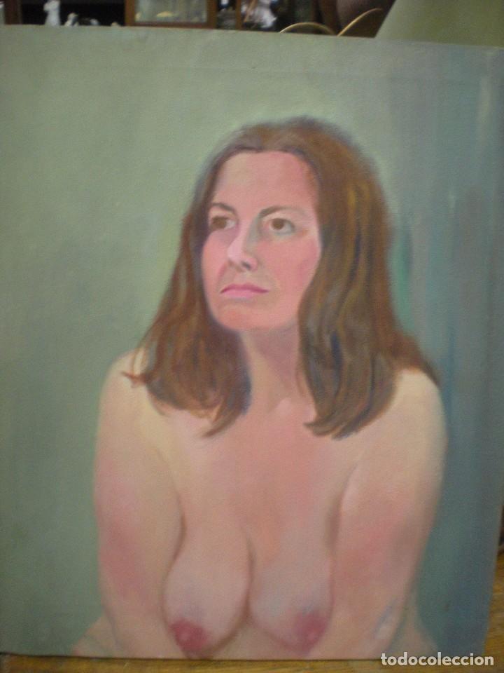 Arte: lienzo, sra semidesnuda, 65x54cm - Foto 1
