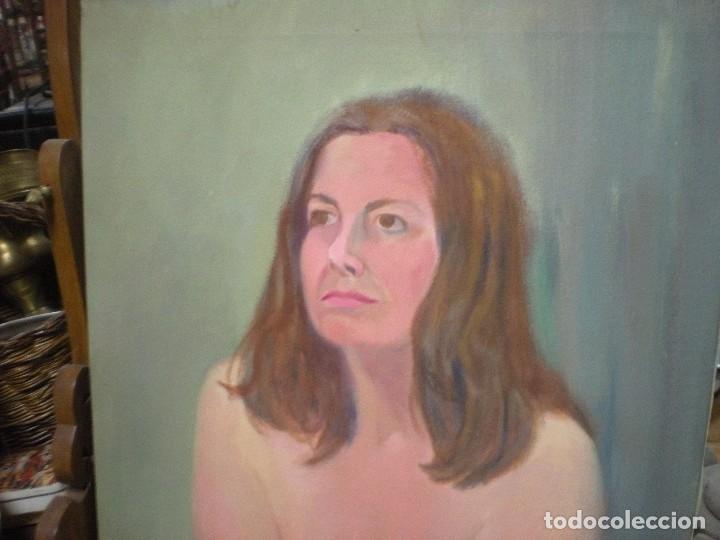 Arte: lienzo, sra semidesnuda, 65x54cm - Foto 2