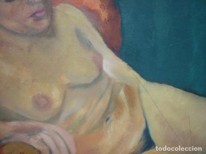 Arte: lienzo, sra desnuda posando, 81x54cm - Foto 3