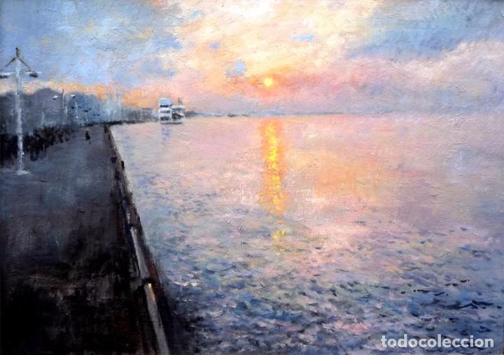 Arte: Paseo de Pereda, Santander, oleo sobre lienzo - Foto 1