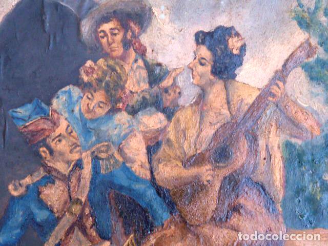 Arte: &oacute;leo sobre tablex.Escena galante.An&oacute;nimo - Foto 3