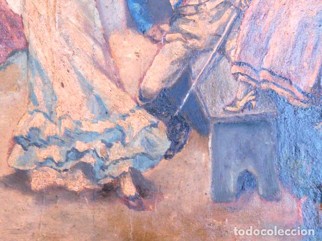 Arte: &oacute;leo sobre tablex.Escena galante.An&oacute;nimo - Foto 5
