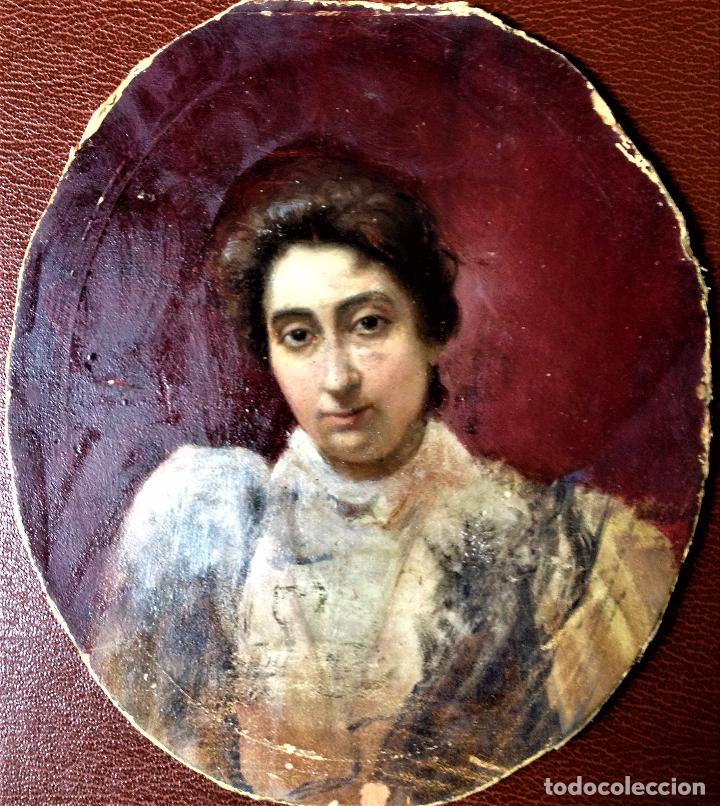 Arte: Retrato de mujer, sin firmar - Foto 5