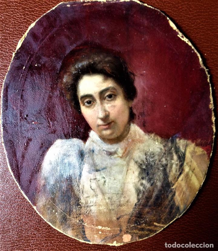 Arte: Retrato de mujer, sin firmar - Foto 6