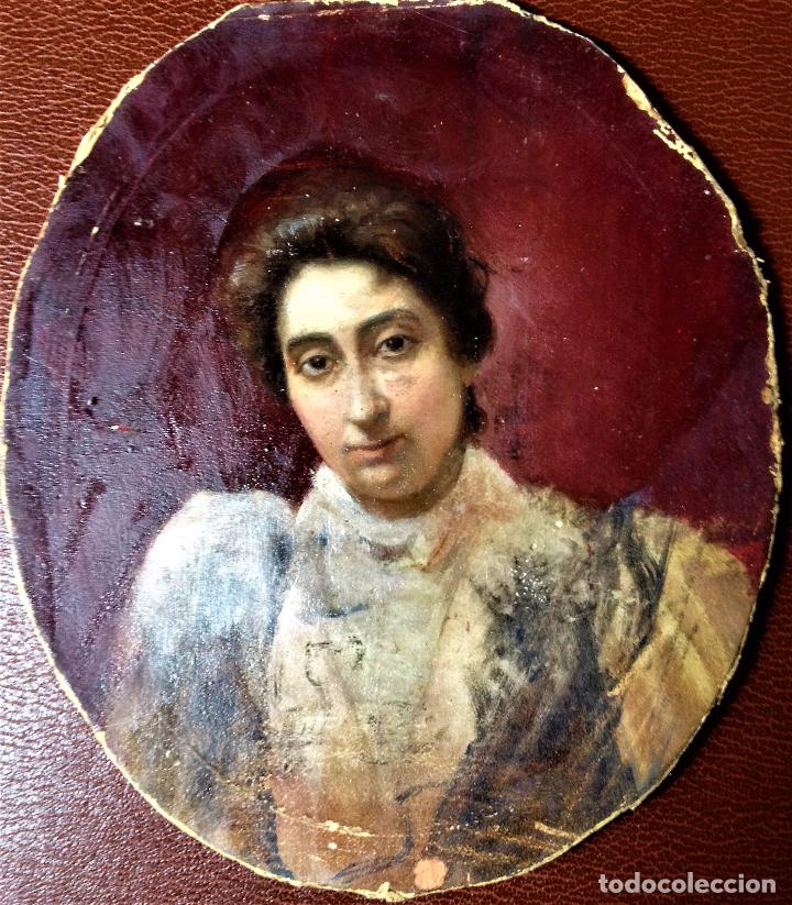 Arte: Retrato de mujer, sin firmar - Foto 8