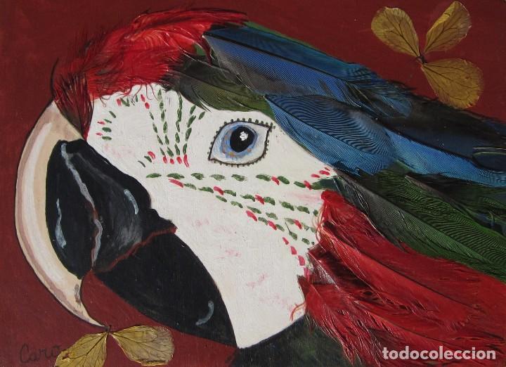 Arte: pintura sobre madera loro - Foto 1