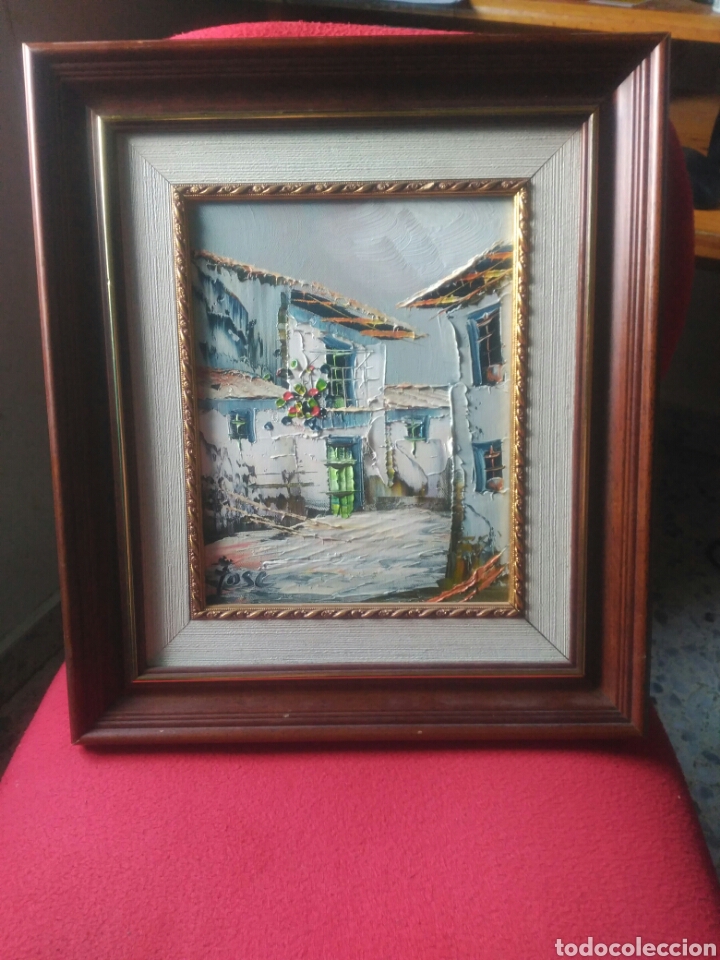 Arte: Cuadro al &oacute;leo (pueblo) - Foto 2