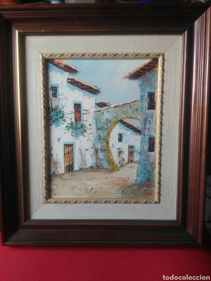 Arte: Cuadro al &oacute;leo (pueblo) - Foto 1