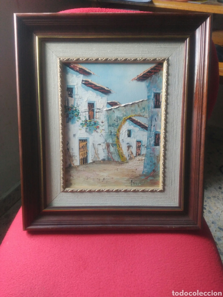 Arte: Cuadro al &oacute;leo (pueblo) - Foto 2
