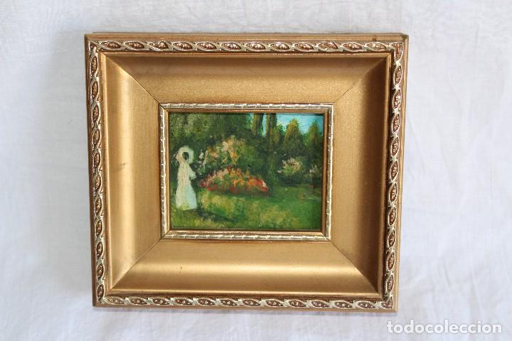 Arte: CUADRO PINTURA MINIATURA IMPRESIONISTA AL OLEO DECORACION SHABBY CHIC