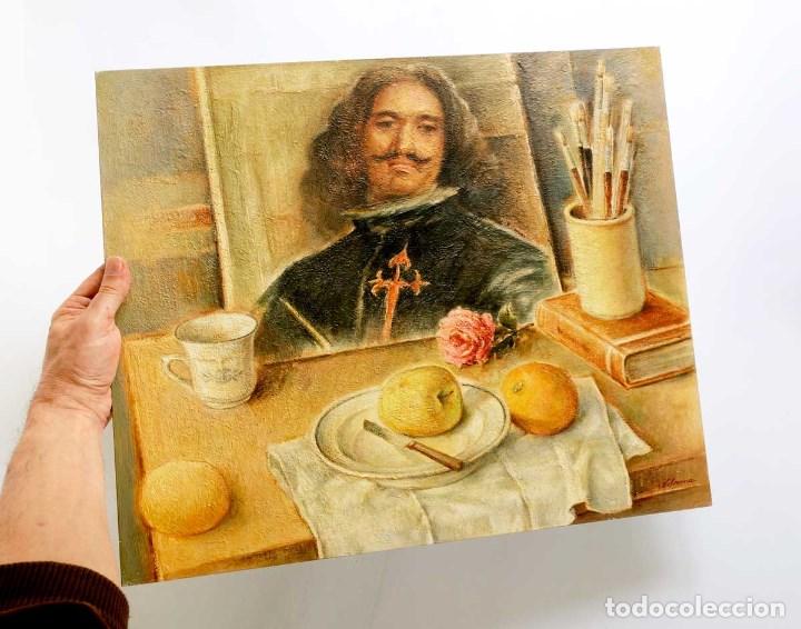 Arte: BODEG&Oacute;N CON VELAZQUEZ. &Oacute;LEO 49x44 - Foto 6