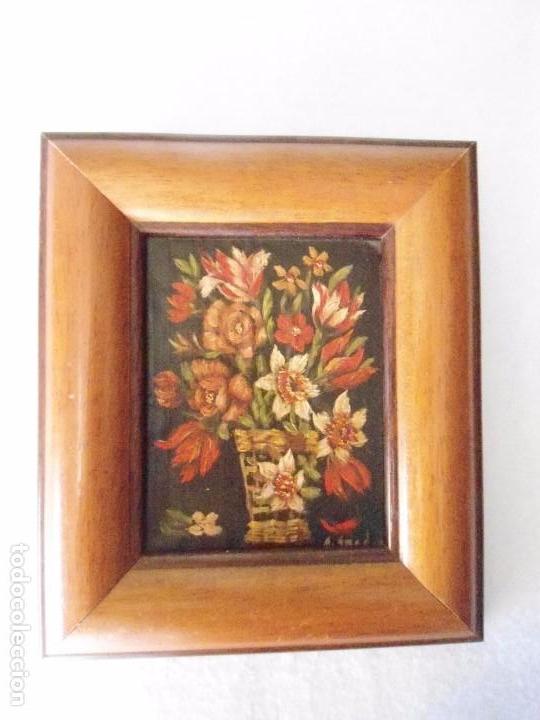 Arte: PEQUE&Ntilde;O OLEO SOBRE TABLA DEL PINTOR SEVILLANO ANTONIO AMODEO GARCIA (1928-2012)