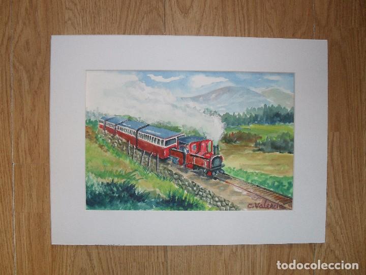 Arte: Tren tur&iacute;stico rojo - Foto 1
