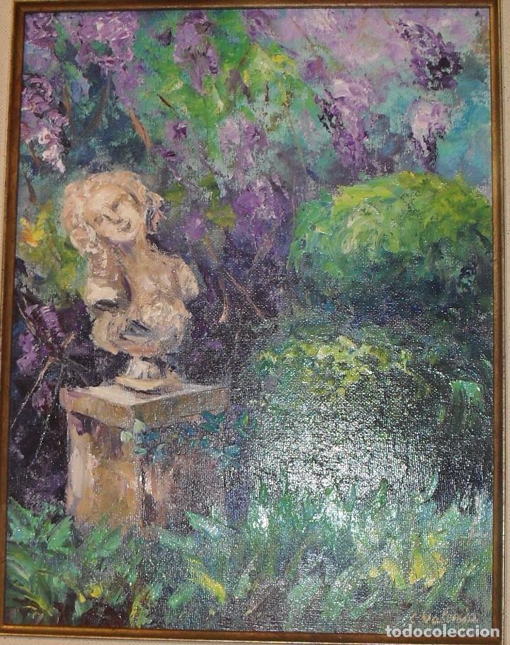 Arte: Jard&iacute;n con glicinias - Foto 1