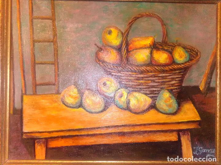 Arte: Cuadro &oacute;leo cesta de peras bodeg&oacute;n - Foto 2