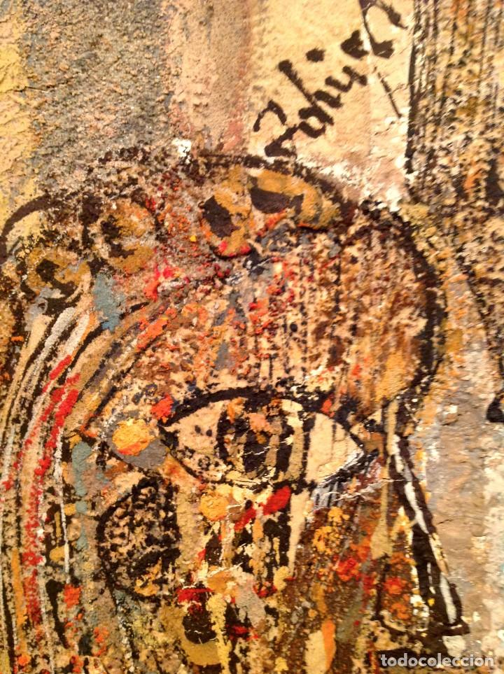 Arte: Cuadro del pintor Georges Ebrin Adingra (1933-2005) &Oacute;leo - Foto 2
