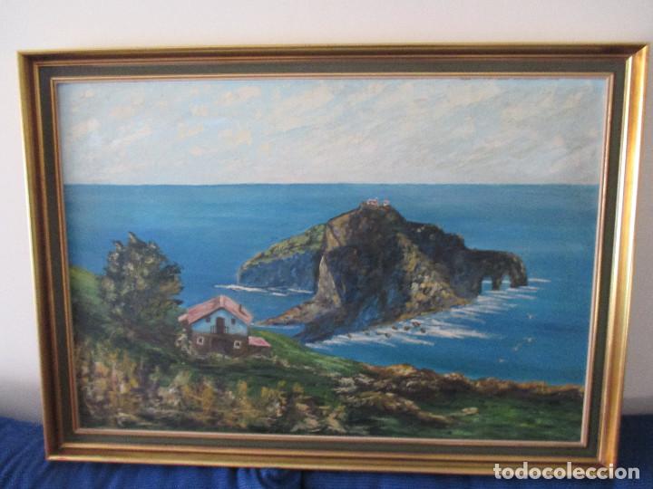 Arte: BONITO CUADRO ENMARCADO, SAN JUAN DE GASTELUGATXE