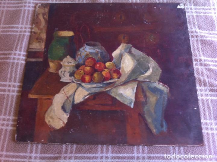 Arte: Precioso bodeg&oacute;n antiguo sobre tabla - Foto 2