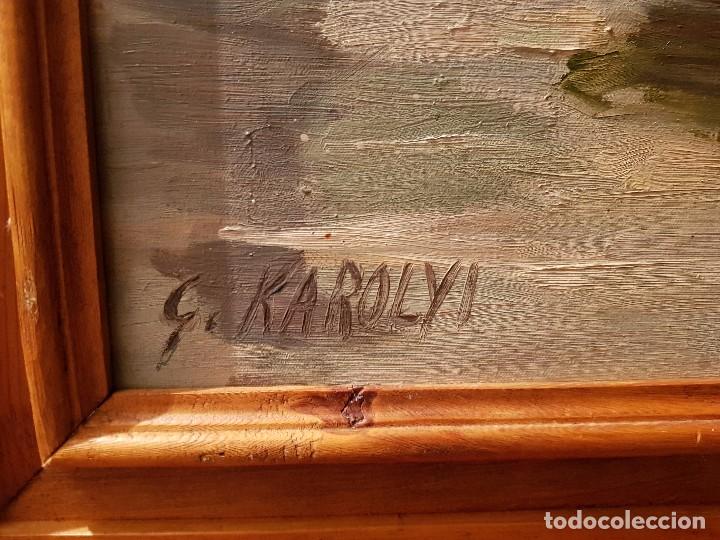 Arte: &Oacute;leo del pintor h&uacute;ngaro G. Karolyi - Foto 2
