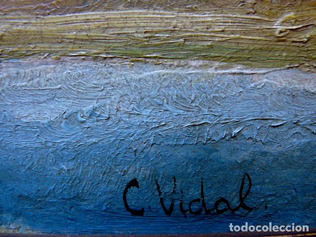 Arte: &oacute;leo sobre tabla.Firmado C.Vidal. - Foto 6