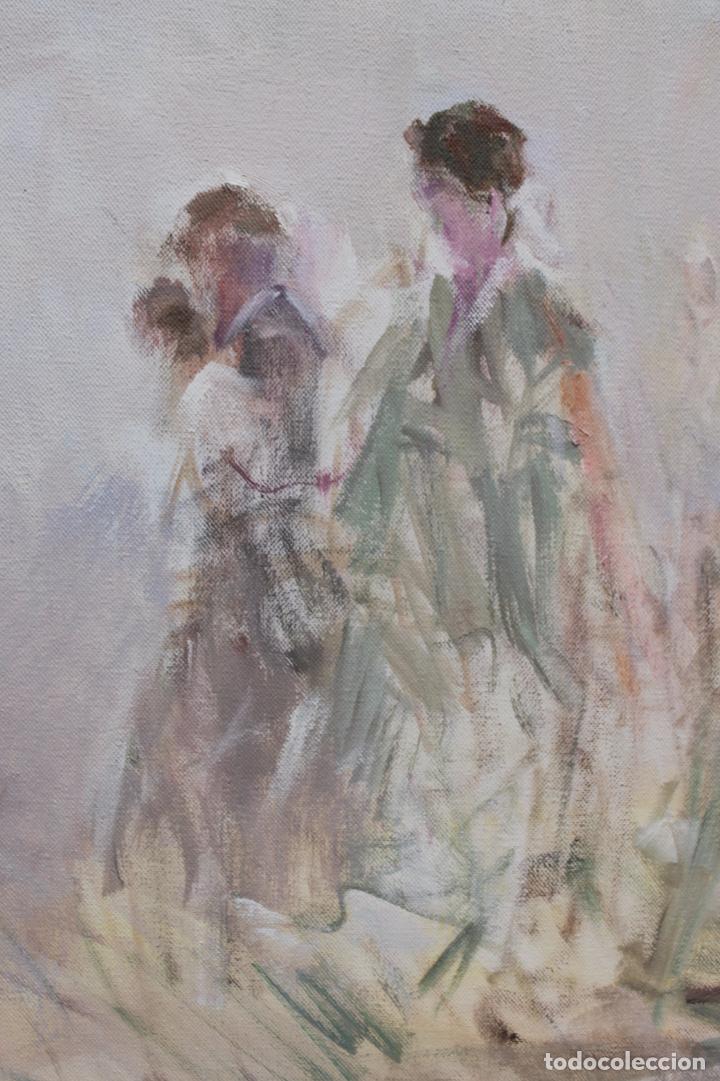 Arte: Gitanas - Ferreira - Oleo sobre lienzo - 110x89 cm - Foto 3