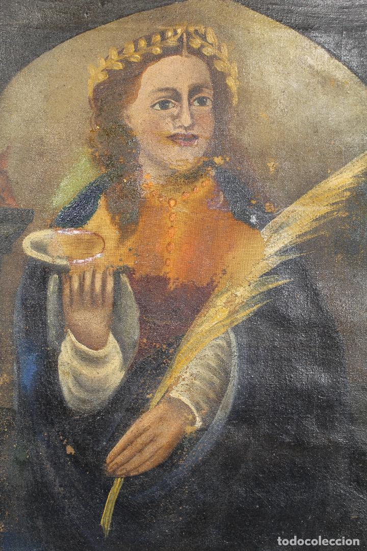Arte: lienzo antiguo oleo anonimo - Foto 4