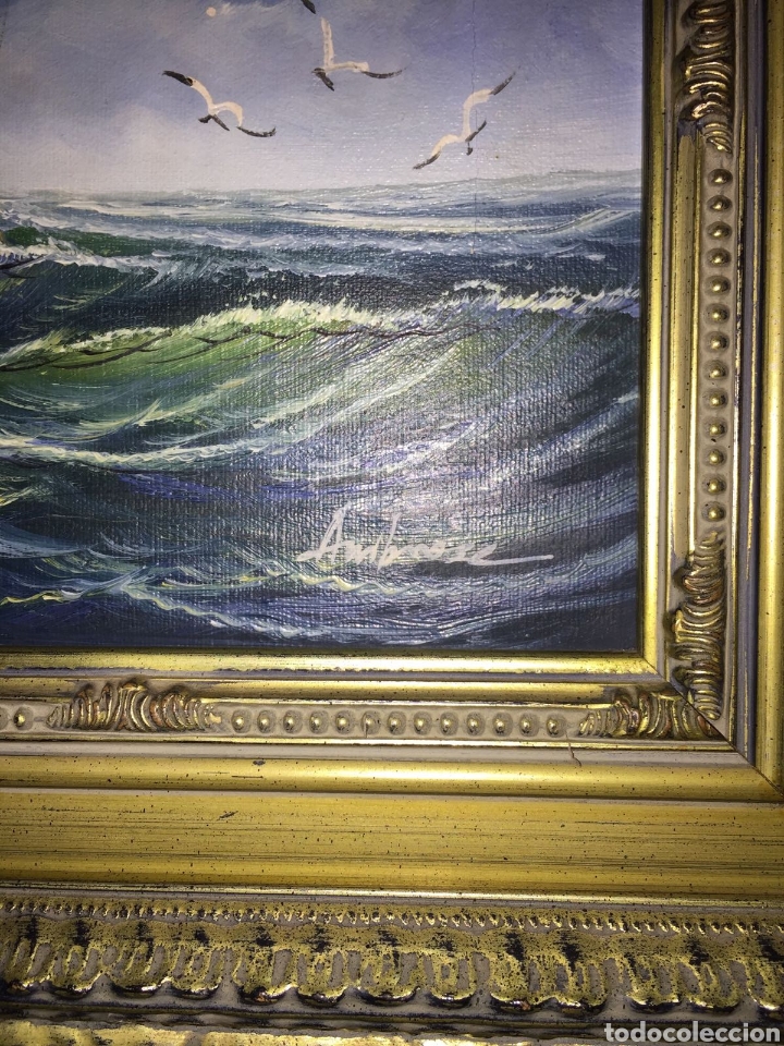 Arte: CUADRO AL &Oacute;LEO DE UN GALE&Oacute;N - Foto 4