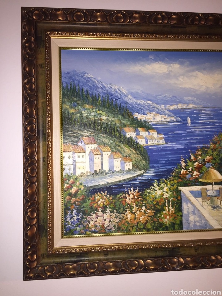 Arte: CUADRO AL &Oacute;LEO PAISAJE MARITIMO - Foto 2