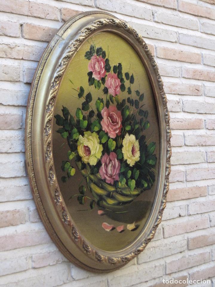 Arte: CUADRO PINTADO AL OLEO CON MARCO DE MADERA. - Foto 2