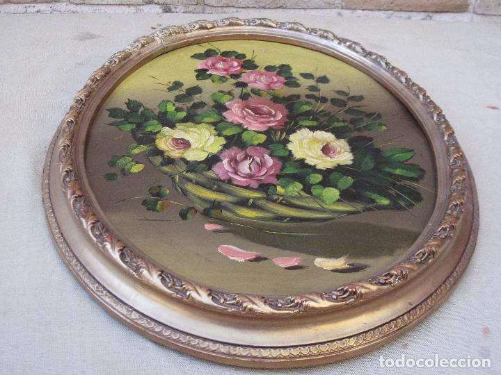 Arte: CUADRO PINTADO AL OLEO CON MARCO DE MADERA. - Foto 4