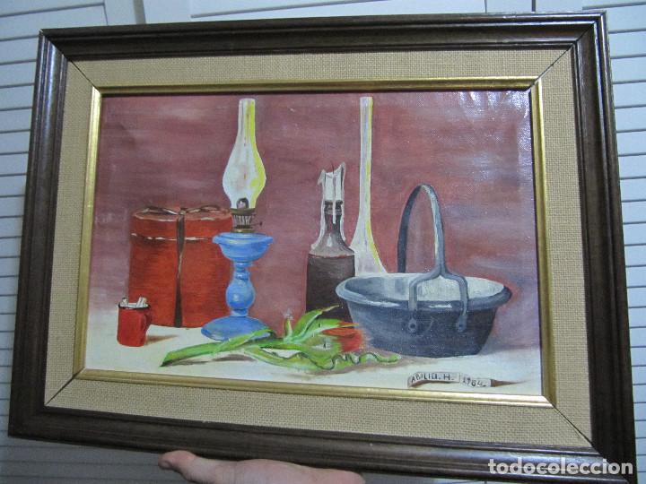 Arte: CUADRO OLEO Y LIENZO FIRMA ABILIO H 1984