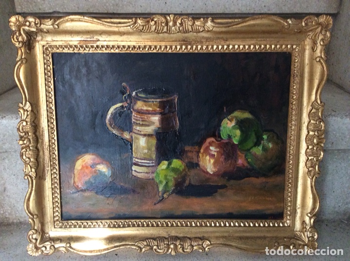 Arte: &Oacute;LEO BODEG&Oacute;N EN TABLA. FIRMADO. - Foto 1