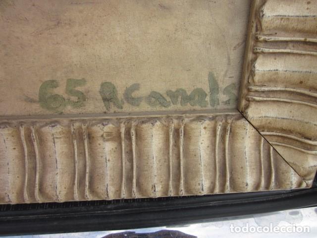 Arte: cuadro oleo bodegon enmarcado con firma R. Canals, año 65, medidas: 68 x 59 - Foto 6 - 110330611