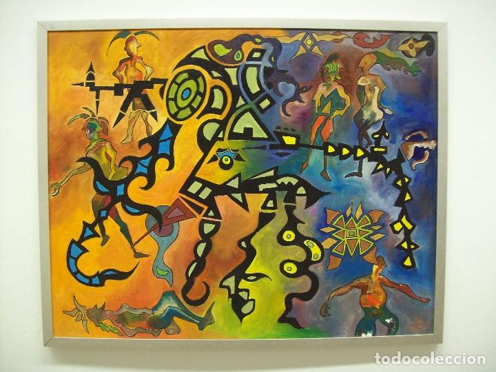 Arte: CUADRO AL OLEO ORIGINAL. LOS 8 - Foto 1