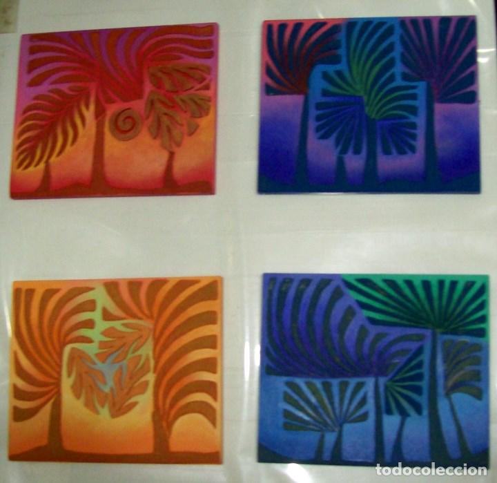 Art: MONICA SARMIENTO PINTORA ECUATORIANA PINTO ESCULTURA SERIES DIA Y NOCHE COLLAJE MED30X25CM FIR