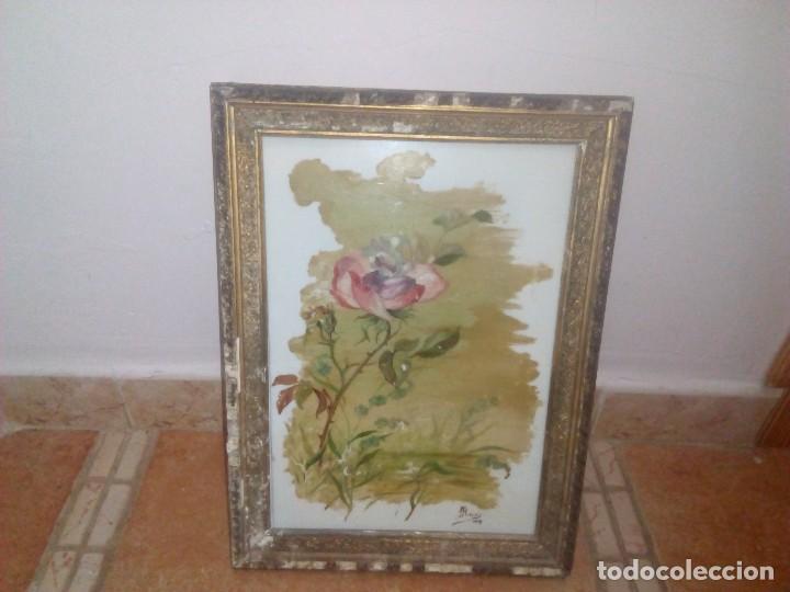 Arte: Obra pintada en opalina y firmada - Foto 1