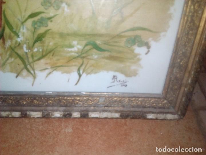 Arte: Obra pintada en opalina y firmada - Foto 2