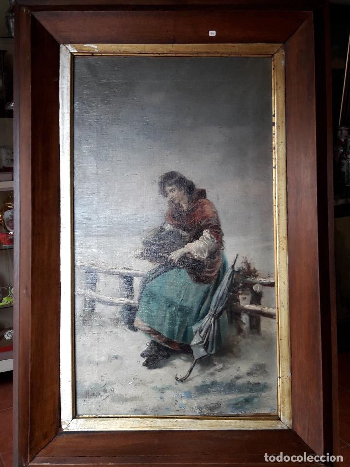 Arte: Oleo sobre lienzo costumbrista - Foto 1