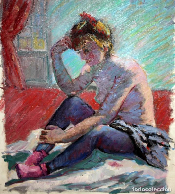 Arte: ANONIMO. OLEO SOBRE TELA. DAMA SEMIDESNUDA - Foto 1