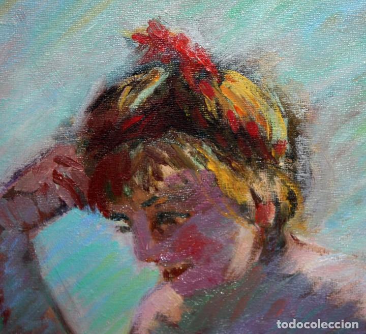 Arte: ANONIMO. OLEO SOBRE TELA. DAMA SEMIDESNUDA - Foto 3
