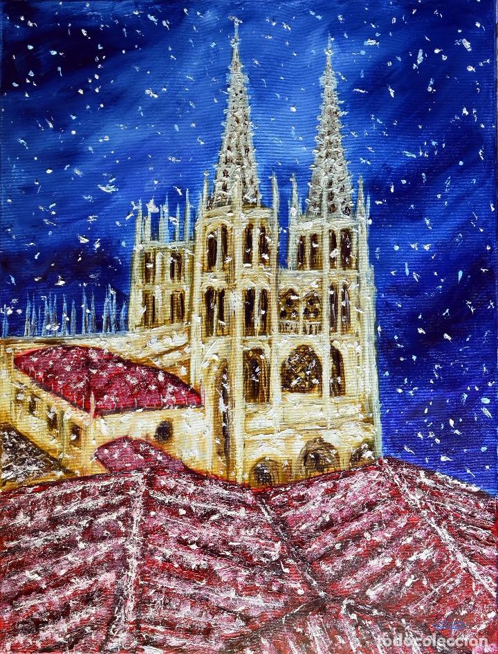 Arte: atedral de Burgos nevando. - Foto 1