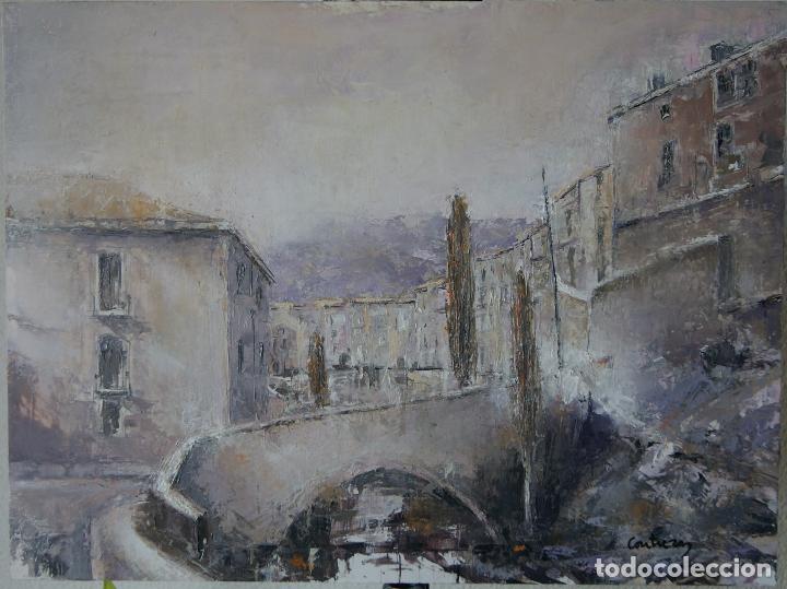 Arte: Puente del Postigo - Cuenca - &Oacute;leo sobre tabla - Foto 2
