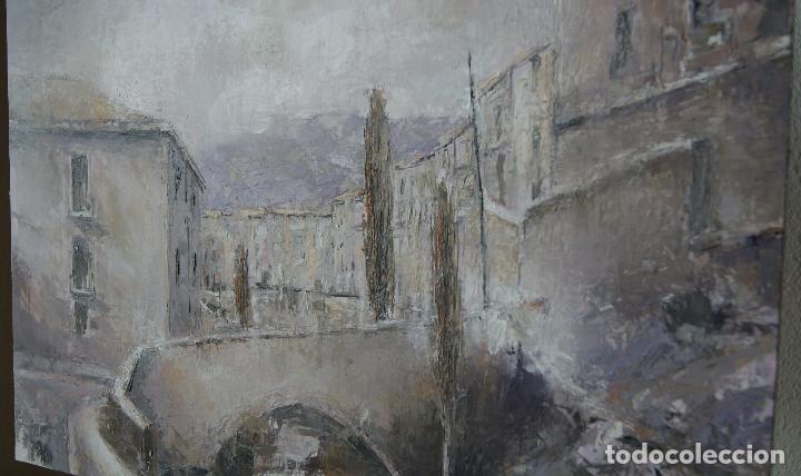 Arte: Puente del Postigo - Cuenca - &Oacute;leo sobre tabla - Foto 3