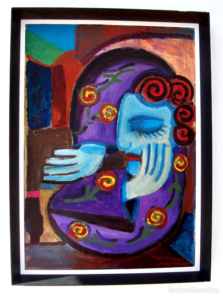 Arte: OBRA FIRMADA ANUSCA A&Ntilde;O 40 PARIS TECNICA MIXTA/ O/ CARTON MEDIDAS 78 X 55 CM