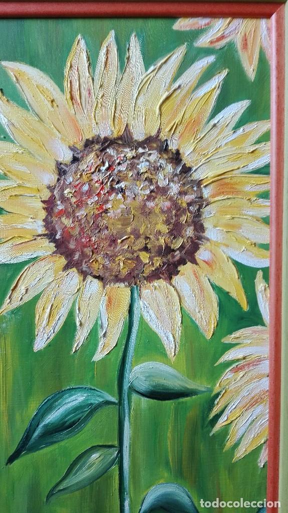 Arte: Jirasoles oleo sobre tabla. - Foto 2