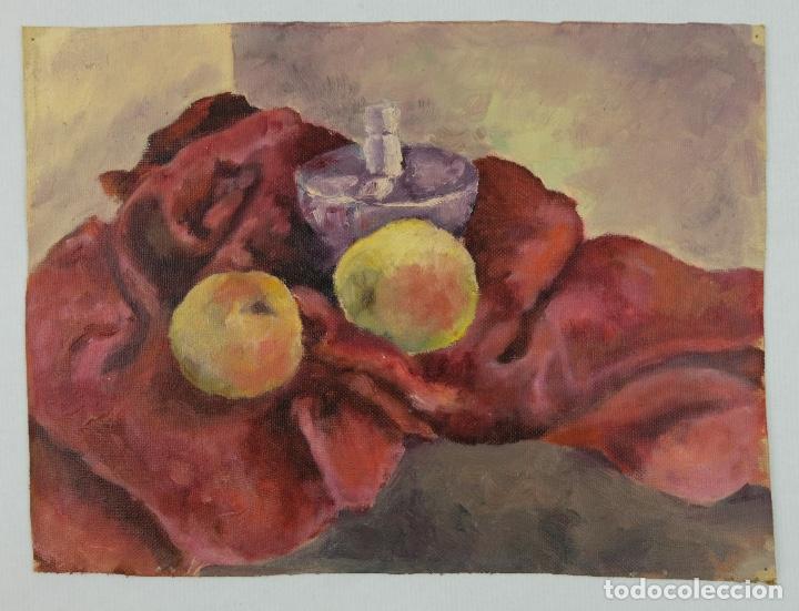 Arte: &Oacute;leo sobre lienzo Bodeg&oacute;n 1945 - Foto 2