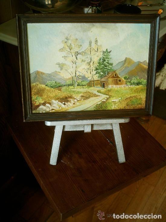Arte: CUADRO AL &Oacute;LEO CON CABALLETE - Foto 1