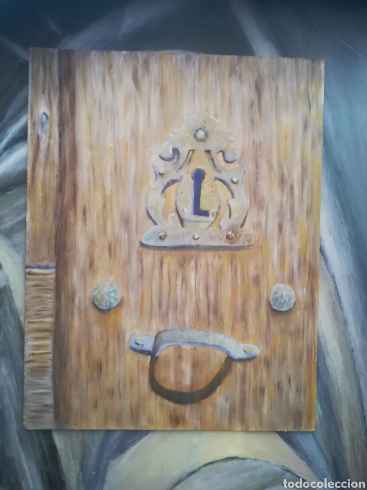 Arte: &Oacute;leo puerta antigua - Foto 1